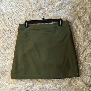 Willi Smith olive green wool skirt